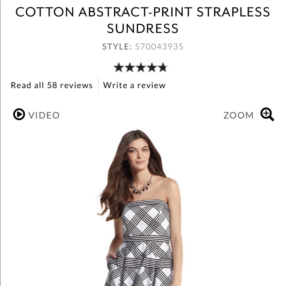 Cotton Abstract-Print Strapless Sundress - Size 2